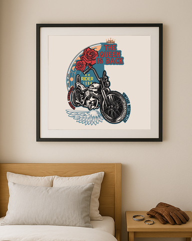 Queen Biker Wall Frame