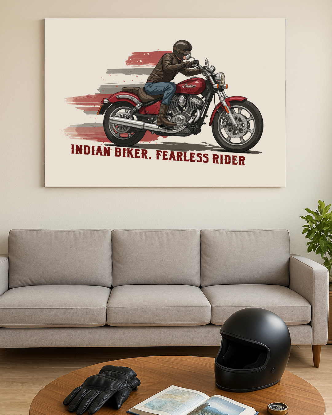 Indian Biker Wall Frame